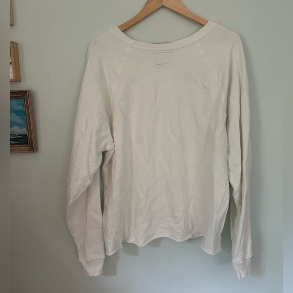 Anthropologie Southampton Tennis Graphic White Sweater - Picture 4 of 9